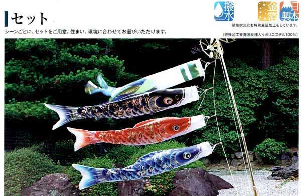 1.2m宝碧鯉のぼりDX万能スタンドセット使用