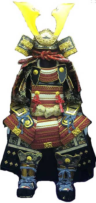 着用鎧】30号 赤肩白鎧 子供着用鎧のみ