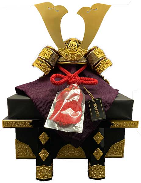 【特別限定品】五月人形 9号 純金箔押し 兜 総金具