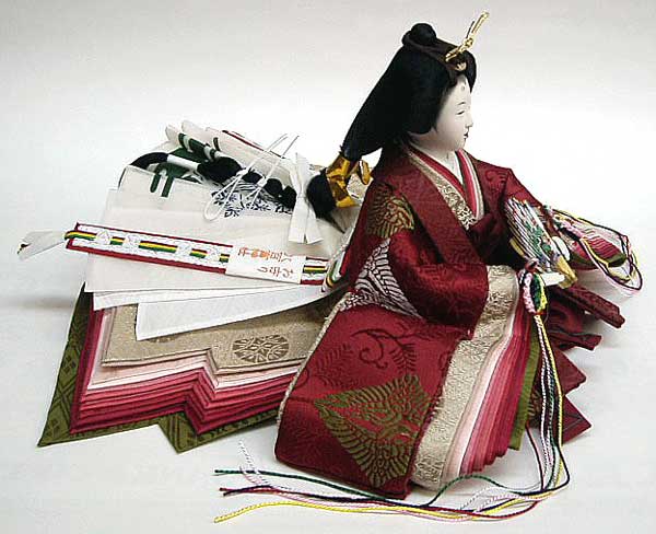 ひいな,清水久遊作 雛人形親王飾り 光源氏 姫 側面画像